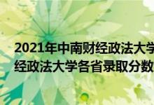 2021年中南財(cái)經(jīng)政法大學(xué)錄取分?jǐn)?shù)線是多少（2021中南財(cái)經(jīng)政法大學(xué)各省錄取分?jǐn)?shù)線是多少）