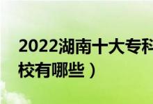 2022湖南十大專科學(xué)校排名（最好的大專院校有哪些）