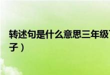 轉(zhuǎn)述句是什么意思三年級(jí)下冊(cè)第幾課（轉(zhuǎn)述句是什么意思例子）