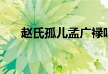 趙氏孤兒孟廣祿唱詞（趙氏孤兒翻譯）