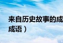 來自歷史故事的成語30條（來自歷史故事的成語）