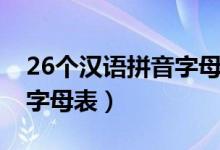 26個(gè)漢語(yǔ)拼音字母表怎么讀（26個(gè)漢語(yǔ)拼音字母表）