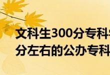 文科生300分?？茖W(xué)校（2022高考文科300分左右的公辦?？拼髮W(xué)）