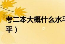 考二本大概什么水平考上（考二本大概什么水平）