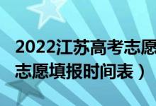 2022江蘇高考志愿填報指南（2022江蘇高考志愿填報時間表）