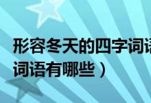 形容冬天的四字詞語及解釋（形容冬天的四字詞語有哪些）