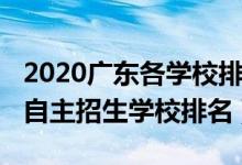 2020廣東各學(xué)校排名（2021廣東十大最好的自主招生學(xué)校排名）