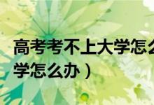 高考考不上大學(xué)怎么辦讀專科（高考考不上大學(xué)怎么辦）