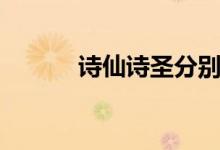詩仙詩圣分別是誰（詩仙是誰）