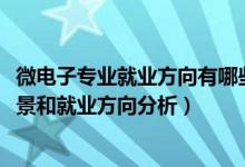 微電子專業(yè)就業(yè)方向有哪些（2022年微電子技術專業(yè)就業(yè)前景和就業(yè)方向分析）