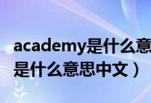 academy是什么意思英語怎么讀（academy是什么意思中文）