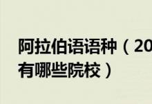 阿拉伯語(yǔ)語(yǔ)種（2022全國(guó)開設(shè)阿拉伯語(yǔ)專業(yè)有哪些院校）