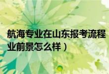 航海專業(yè)在山東報(bào)考流程（2022航海技術(shù)專業(yè)就業(yè)方向及就業(yè)前景怎么樣）