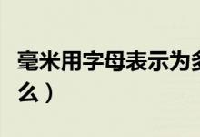 毫米用字母表示為多少（毫米用字母表示是什么）