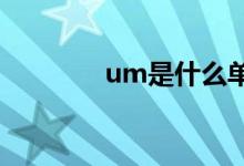 um是什么單位（等于多少）