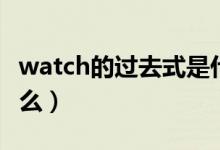 watch的過去式是什么（watch的過去式是什么）