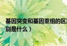 基因突變和基因重組的區(qū)別表格（基因突變和基因重組的區(qū)別是什么）