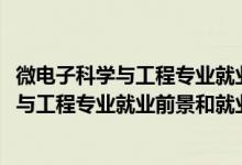 微電子科學(xué)與工程專業(yè)就業(yè)方向及前景（2022年微電子科學(xué)與工程專業(yè)就業(yè)前景和就業(yè)方向分析）