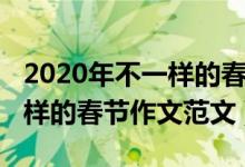 2020年不一樣的春節(jié)作文范文（2020年不一樣的春節(jié)作文范文）