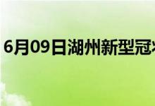 6月09日湖州新型冠狀病毒肺炎疫情最新消息