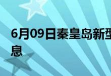 6月09日秦皇島新型冠狀病毒肺炎疫情最新消息