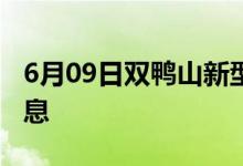 6月09日雙鴨山新型冠狀病毒肺炎疫情最新消息