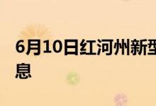 6月10日紅河州新型冠狀病毒肺炎疫情最新消息