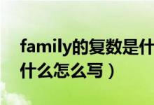 family的復(fù)數(shù)是什么意思（family的復(fù)數(shù)是什么怎么寫）