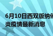 6月10日西雙版納傣族自治州新型冠狀病毒肺炎疫情最新消息