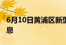 6月10日黃浦區(qū)新型冠狀病毒肺炎疫情最新消息