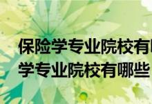 保險(xiǎn)學(xué)專業(yè)院校有哪些（2022全國(guó)開設(shè)保險(xiǎn)學(xué)專業(yè)院校有哪些）