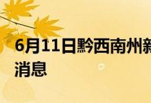 6月11日黔西南州新型冠狀病毒肺炎疫情最新消息