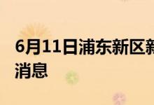 6月11日浦東新區(qū)新型冠狀病毒肺炎疫情最新消息