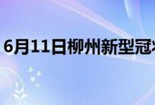 6月11日柳州新型冠狀病毒肺炎疫情最新消息