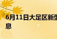 6月11日大足區(qū)新型冠狀病毒肺炎疫情最新消息