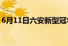 6月11日六安新型冠狀病毒肺炎疫情最新消息