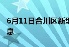 6月11日合川區(qū)新型冠狀病毒肺炎疫情最新消息