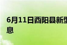 6月11日酉陽(yáng)縣新型冠狀病毒肺炎疫情最新消息