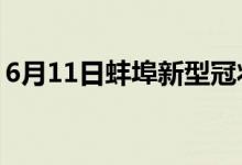 6月11日蚌埠新型冠狀病毒肺炎疫情最新消息