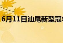 6月11日汕尾新型冠狀病毒肺炎疫情最新消息