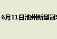 6月11日池州新型冠狀病毒肺炎疫情最新消息