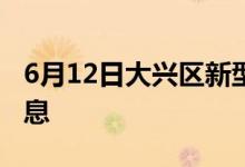 6月12日大興區(qū)新型冠狀病毒肺炎疫情最新消息