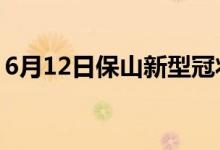 6月12日保山新型冠狀病毒肺炎疫情最新消息