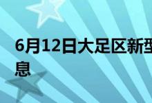 6月12日大足區(qū)新型冠狀病毒肺炎疫情最新消息