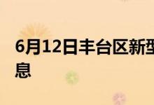 6月12日豐臺區(qū)新型冠狀病毒肺炎疫情最新消息