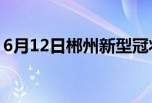 6月12日郴州新型冠狀病毒肺炎疫情最新消息