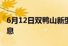 6月12日雙鴨山新型冠狀病毒肺炎疫情最新消息