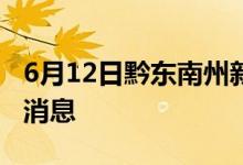 6月12日黔東南州新型冠狀病毒肺炎疫情最新消息