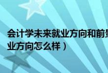 會(huì)計(jì)學(xué)未來(lái)就業(yè)方向和前景（2022會(huì)計(jì)學(xué)專業(yè)就業(yè)前景和就業(yè)方向怎么樣）