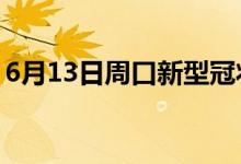 6月13日周口新型冠狀病毒肺炎疫情最新消息